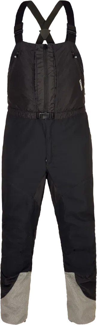 Unisex Ice Climbing Waterproof Salopettes In Black Front