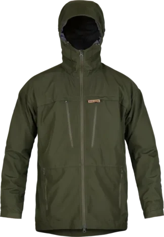 Mens Hiking Windproof Jacket Bentu In Moss Green Front
