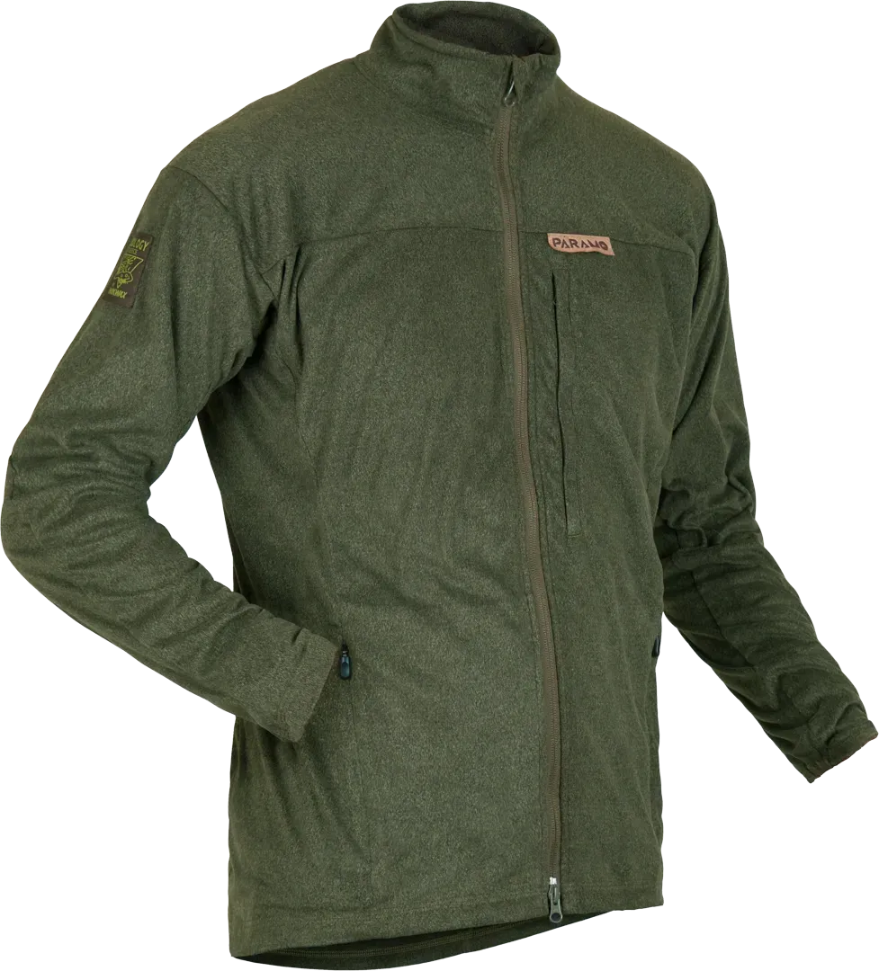 Mens Walking Fleece Paramo Bentu Moss Green Angled