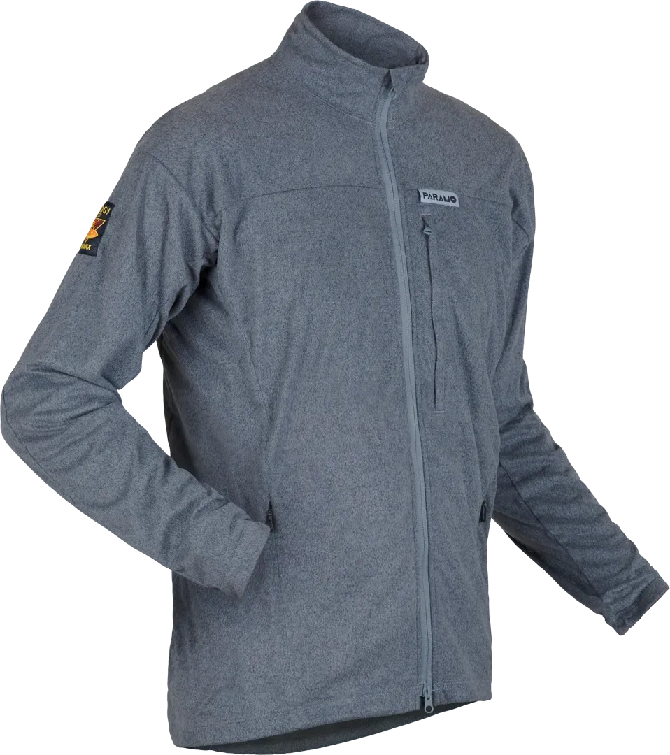 Mens Walking Fleece Paramo Bentu Steel Grey Angled