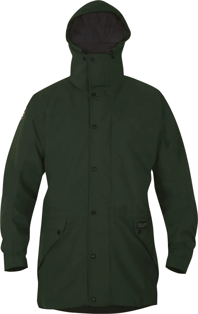 Mens Waterproof Hiking Jacket In Forest Green Front