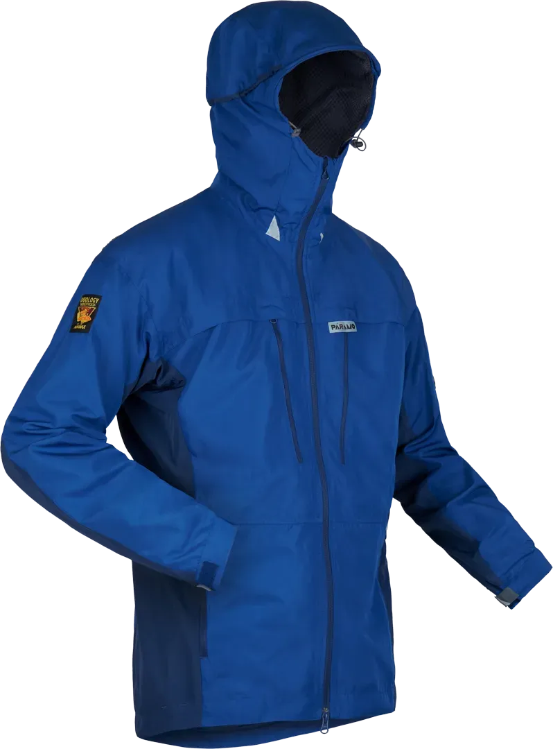 Mens Windproof Jacket Bentu In Cobalt And Midnight Angled
