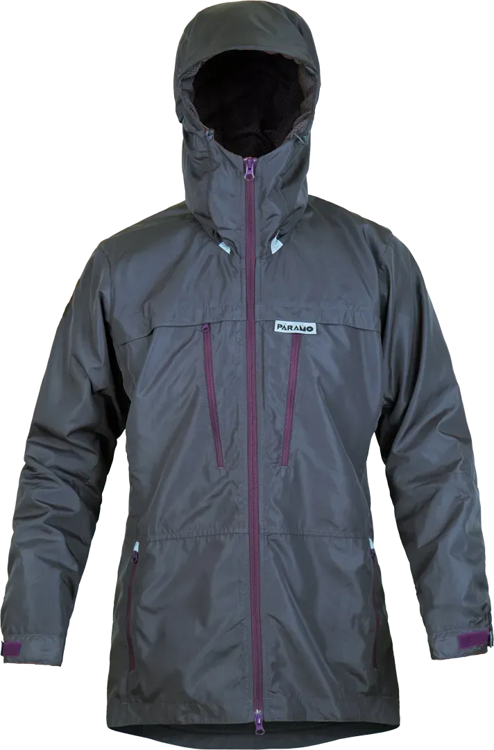 Womens Bentu Windproof Jacket Rock Grey Elderberry Womens Windbreaker Front