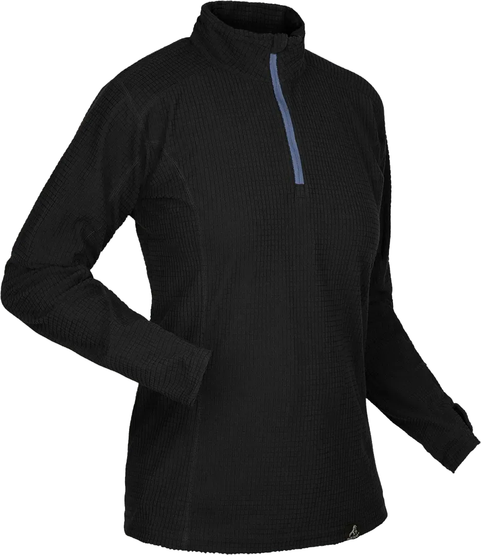 Womens Grid Technic Black Indigo Womens Baselayer Angled