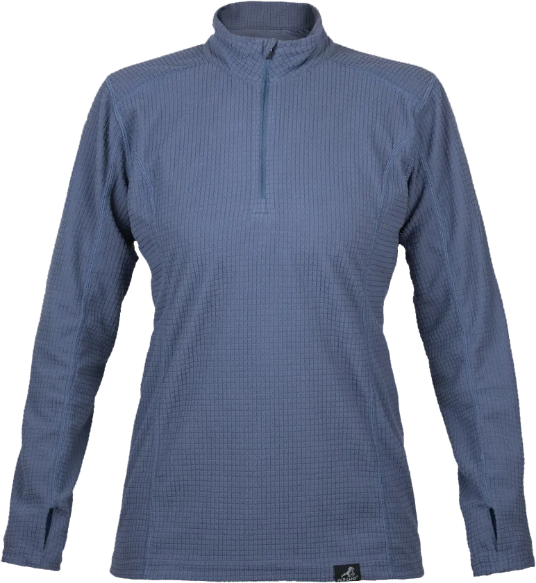 Womens Grid Technic Indigo Technical Fleece Baselayer Front