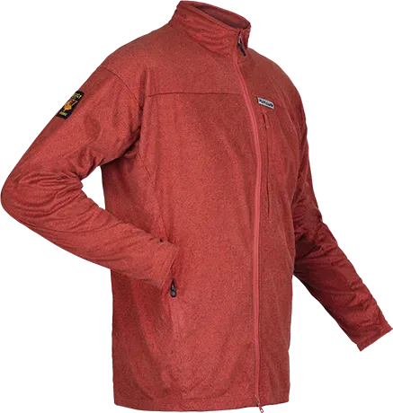 Mens Walking Fleece Páramo Bentu Outback Red Side