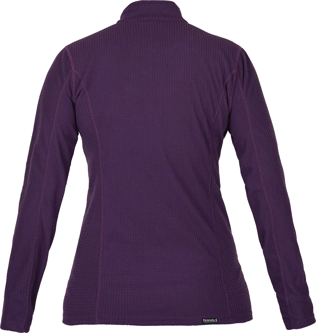 Womens Base Layer Fleece For Outdoor Activities Paramo Grid Technical Fleece Elderberry Back
