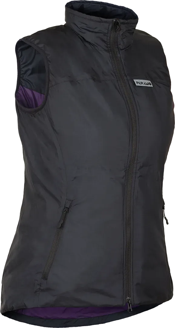 Womens Insulating Climbing Gilet Paramo Torres Medio Black Elderberry Side 1080