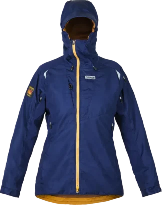 Womens Mountaineering Waterproof Jacket Paramo Ventura Midnight Gold Zips Front 1080