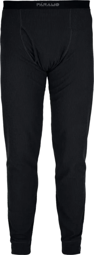 Mens Base Layer Long Johns Black Front