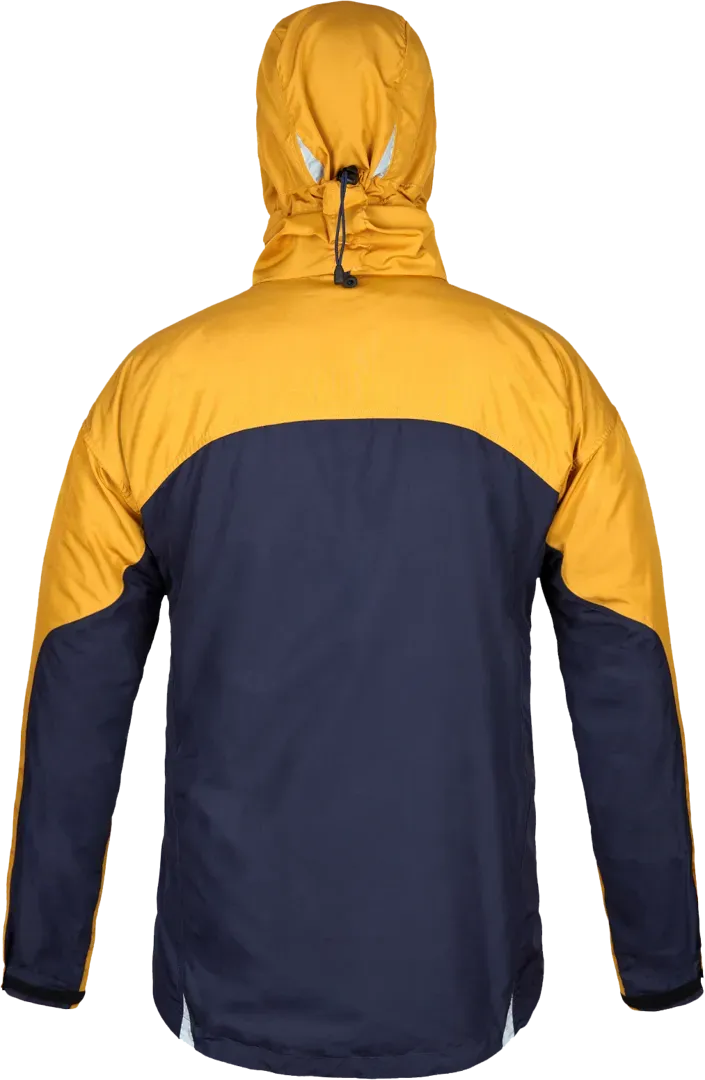 Mens Climbing Windproof Jacket In Midnight And Gold Back