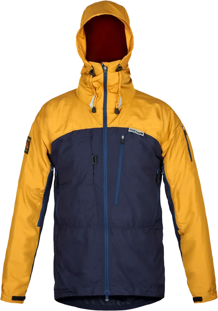 Mens Hiking Enduro Windproof Jacket In Midnight And Gold Front