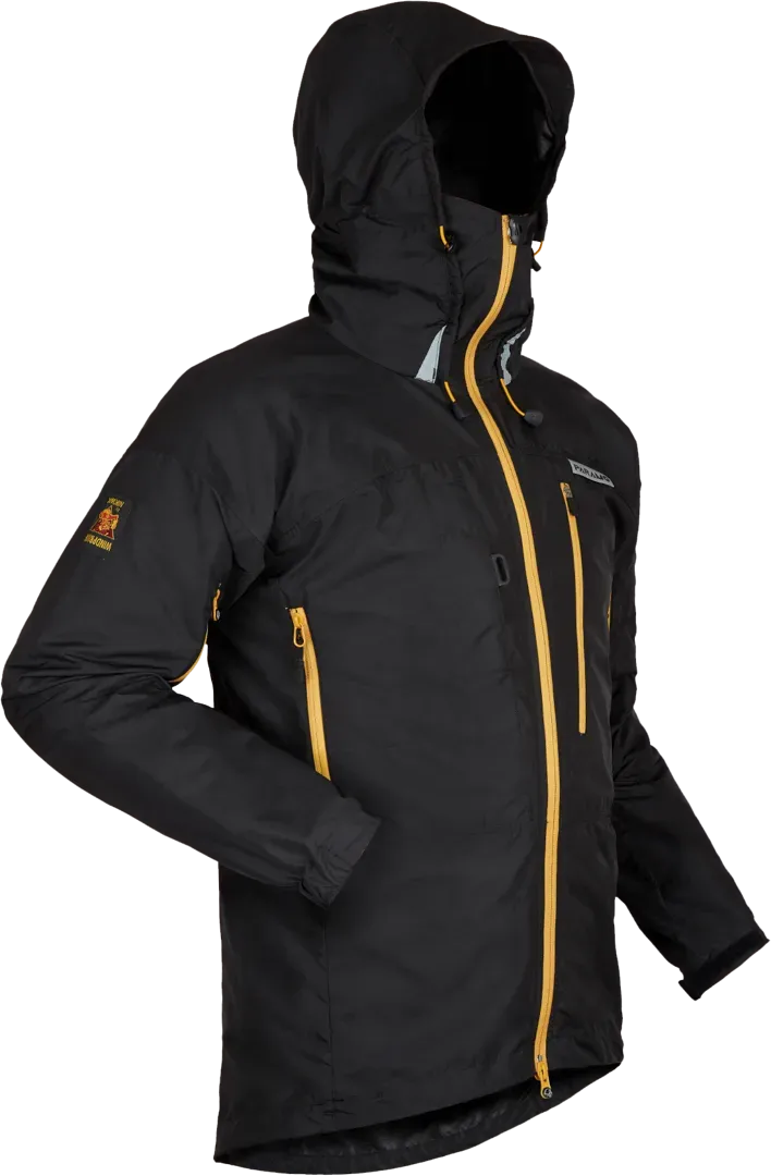 Mens Mountaineering Windproof Jacket In Black Angled