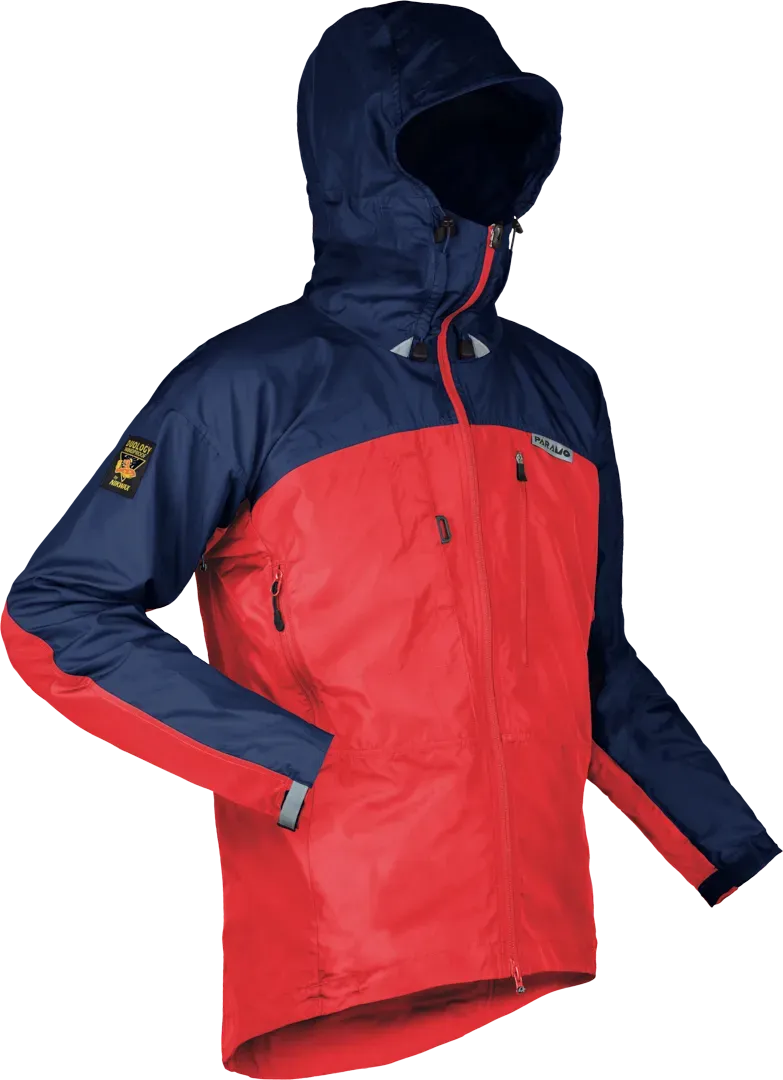 Mens Mountaineering Windproof Jacket In Fire And Midnight Angled