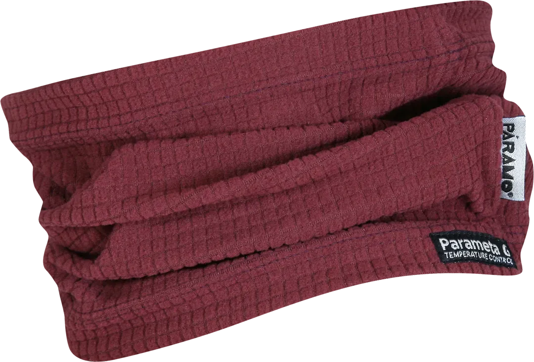 Winter Fleece Buff Grid Neck Warmer Wine