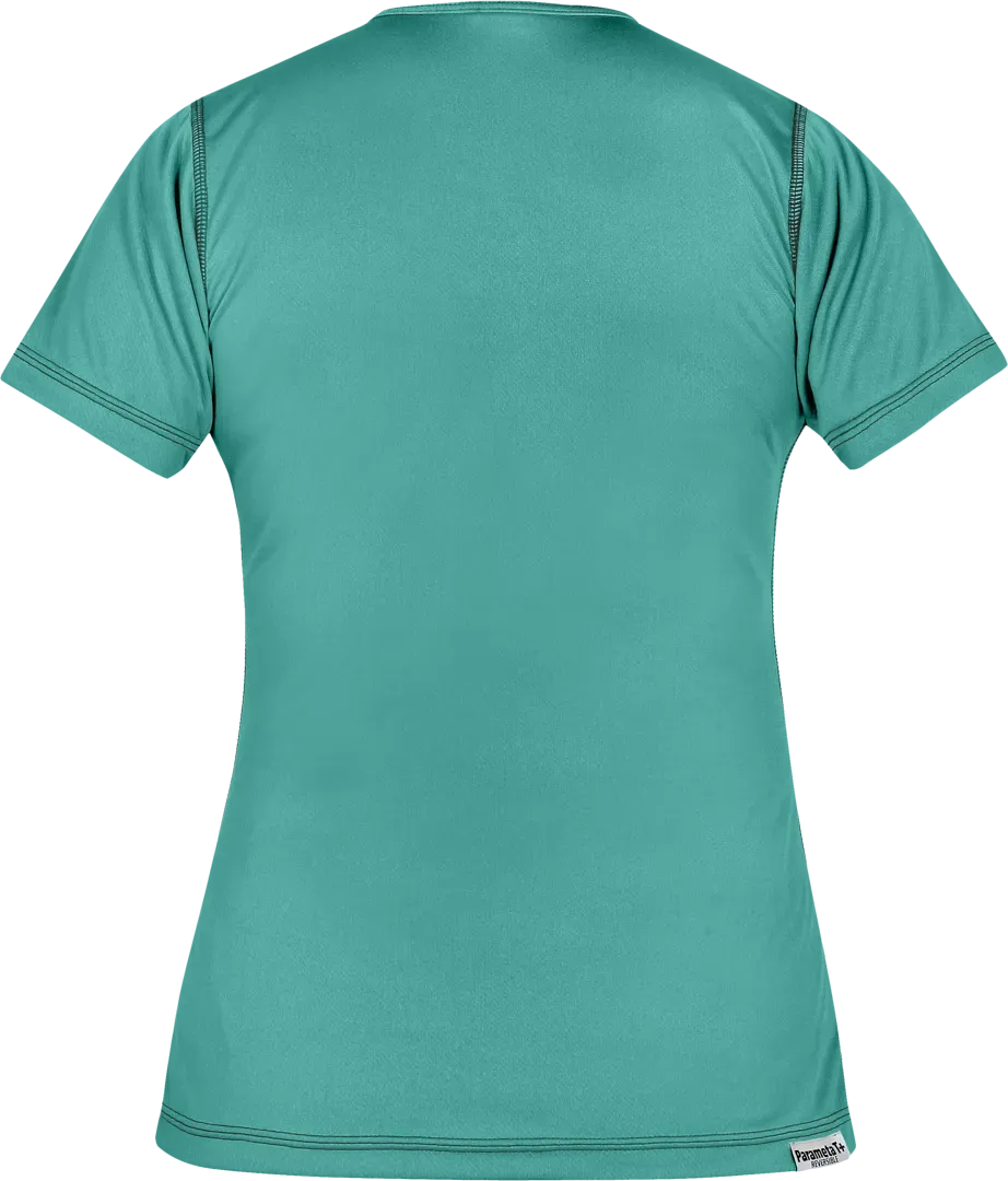 Womens Cambia Short Sleeve T Shirt Adriatic Womens Running Baselayer Back
