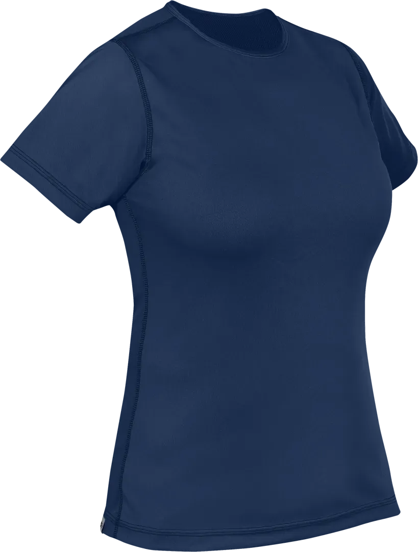 Womens Cambia Short Sleeve T Shirt Carmine Womens Running Baselayer Angled