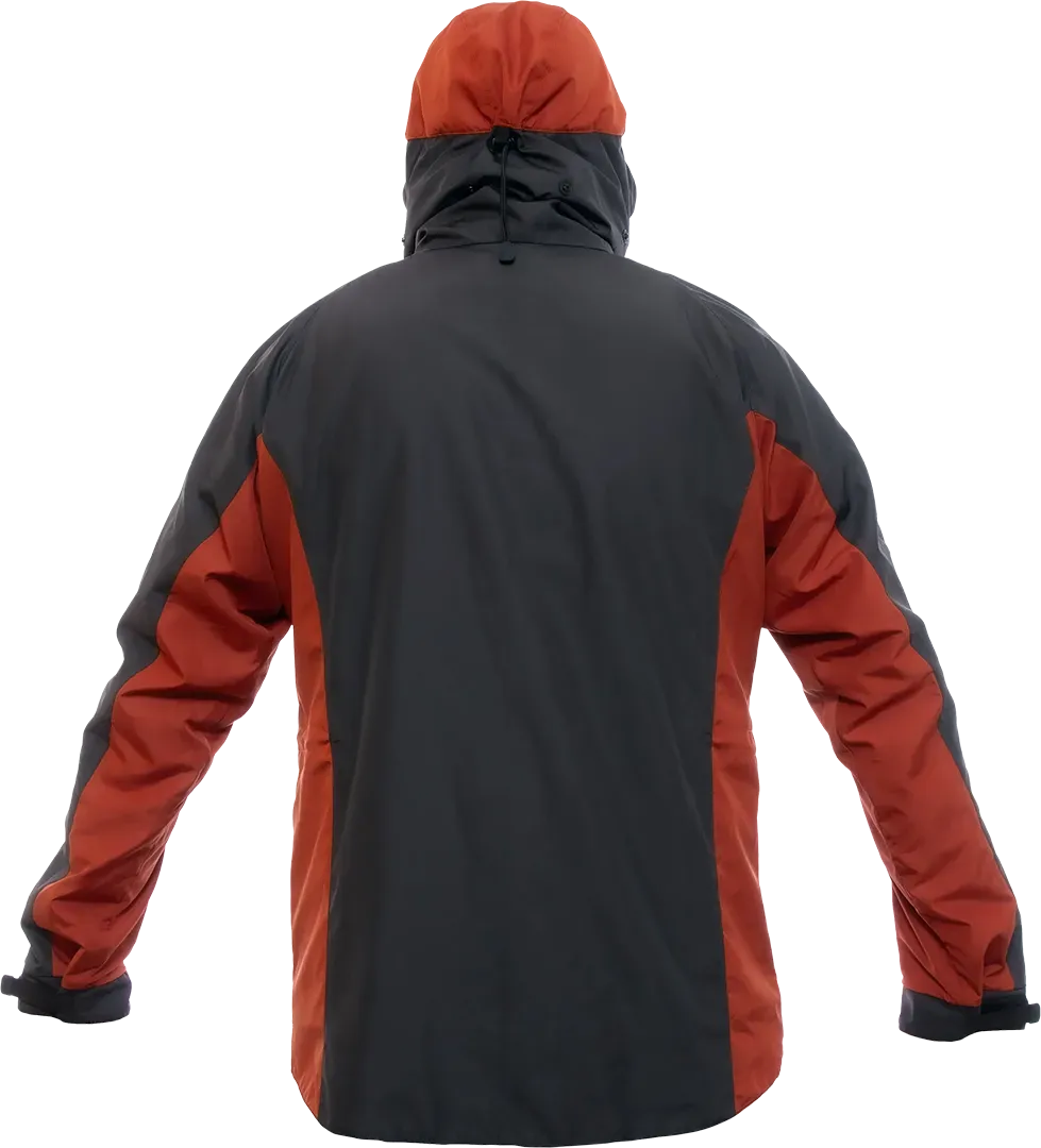 Mens Caminata Jacket Dark Grey Outback Red Back