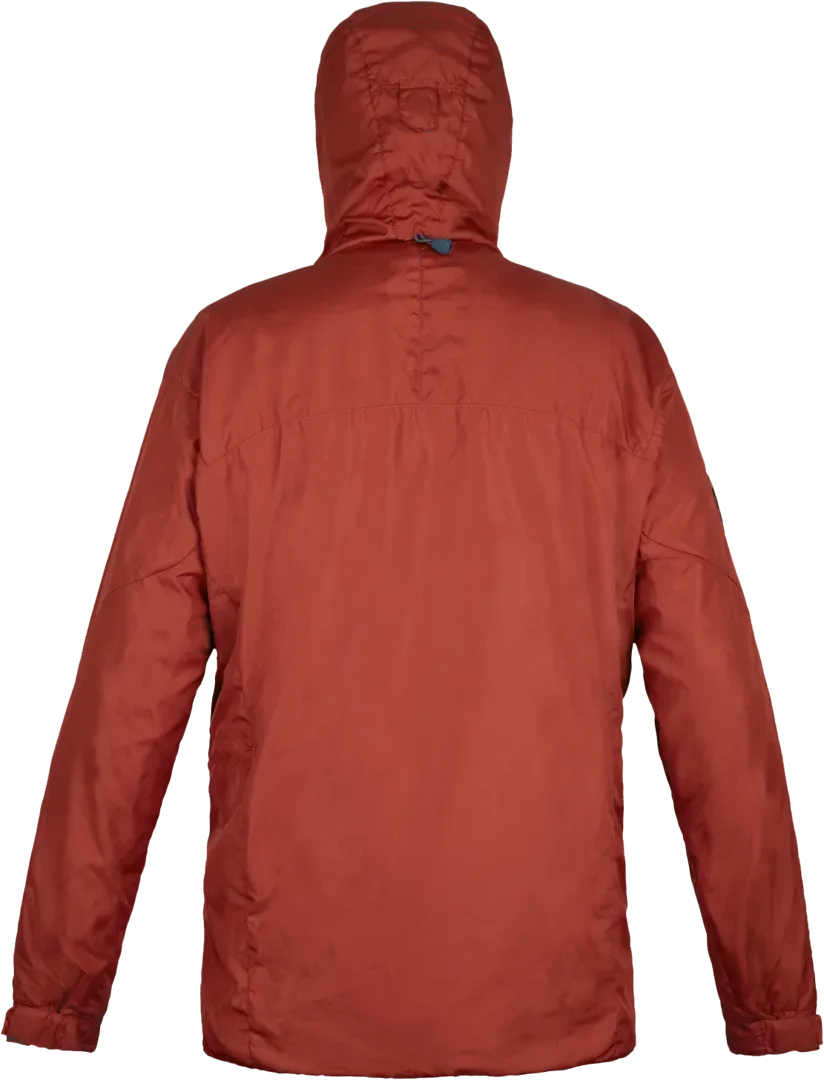 Mens Breathable Waterproof Jacket Helki In Outback Red Back