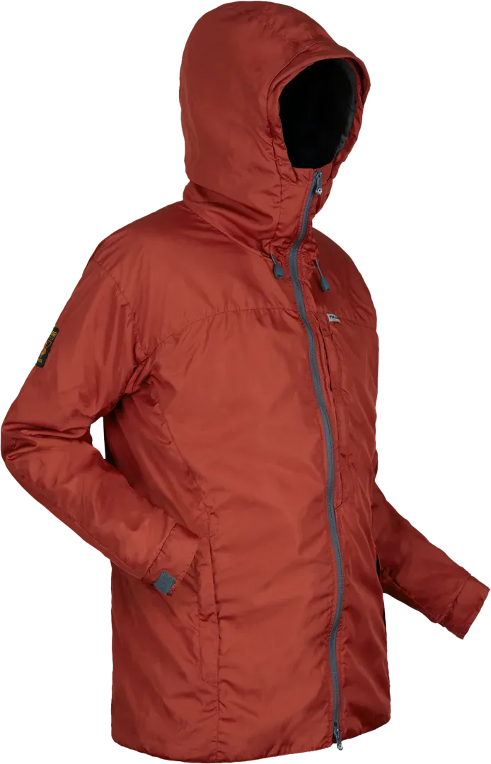 Mens Hiking Waterproof Jacket Helki In Outback Red Angled