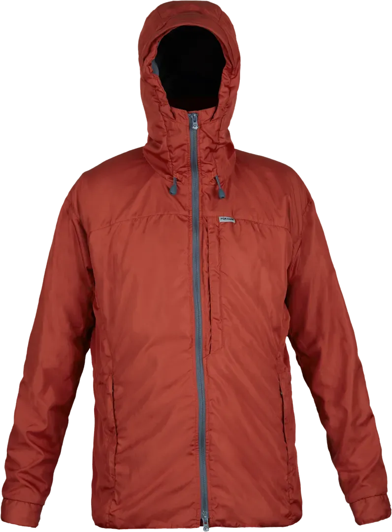 Mens Walking Waterproof Jacket Helki In Outback Red Front